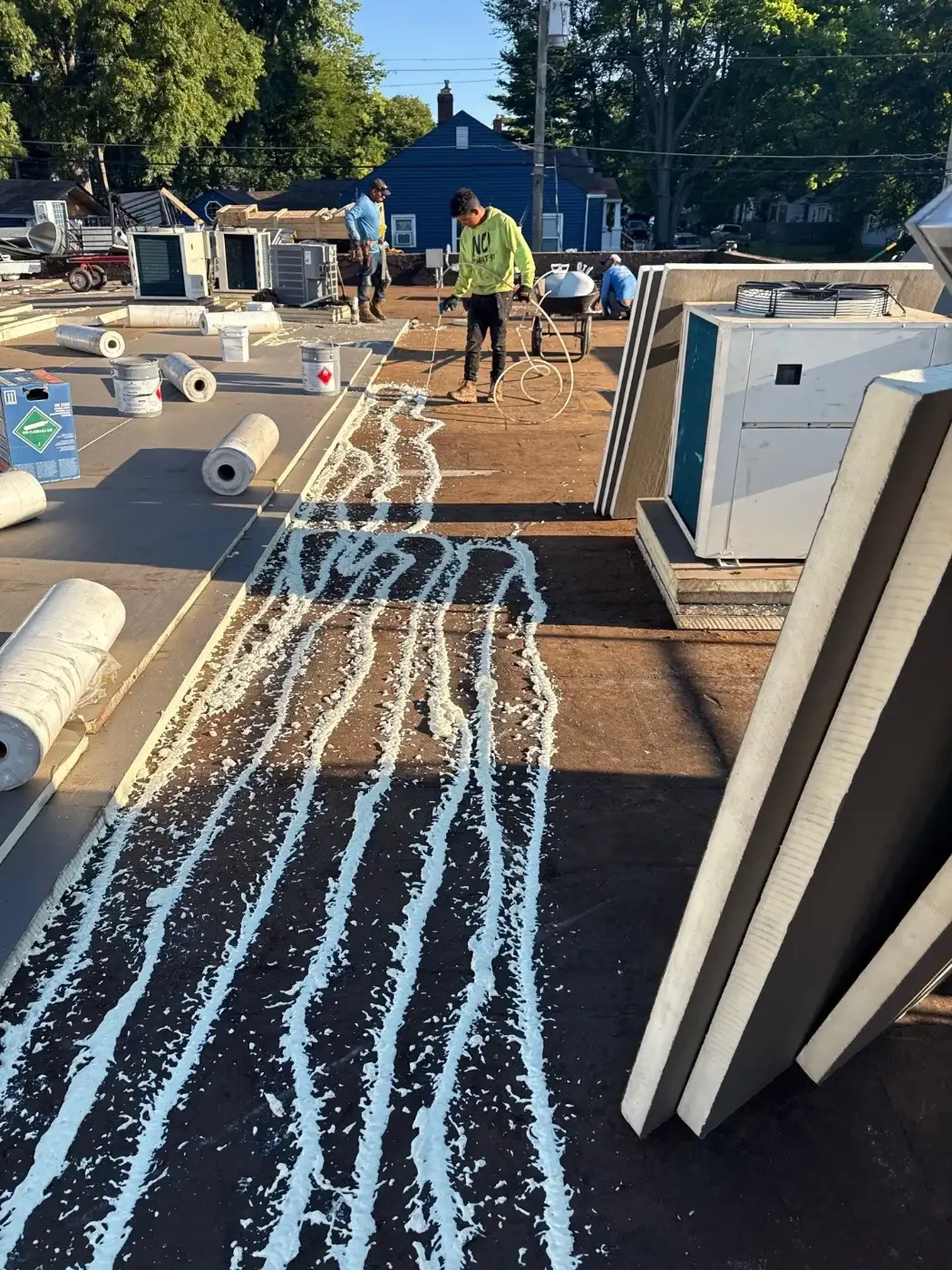 Commercial roof inspection documented in Gas City