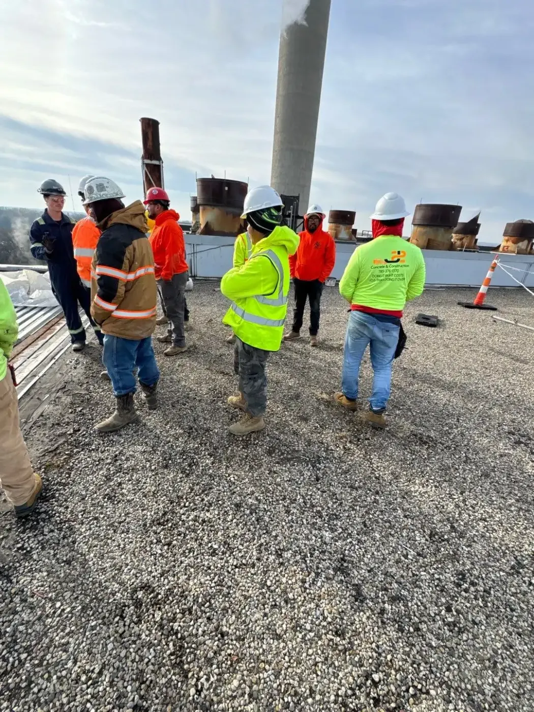 Commercial roof inspection documented in Gas City