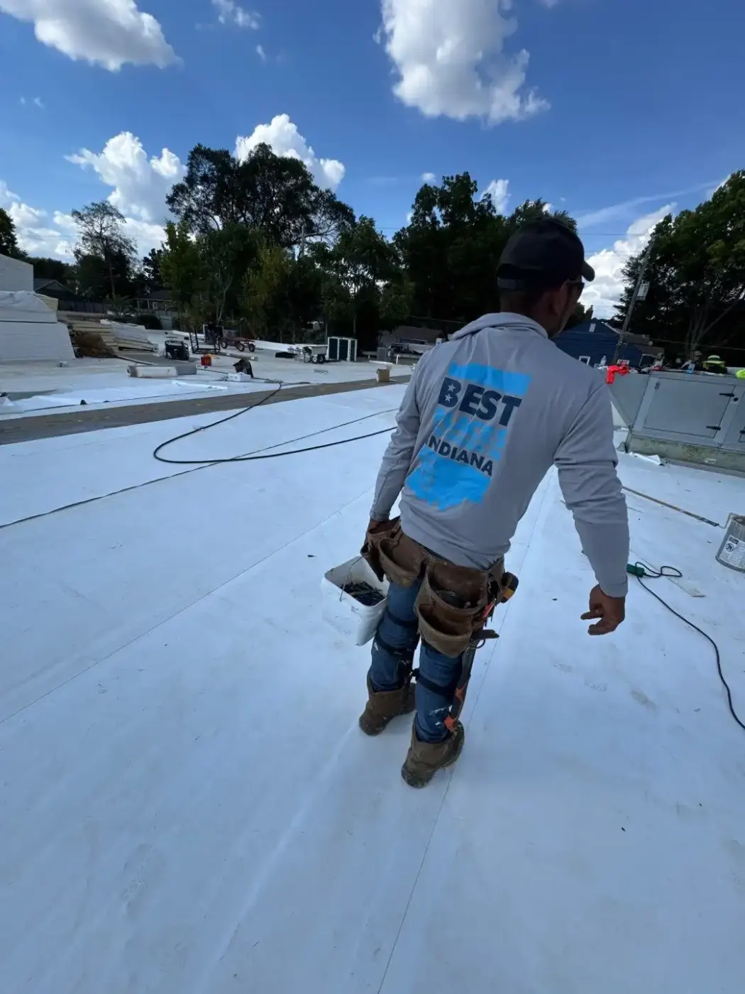 Commercial roofing by Gas City Commercial Roofing near Pendleton, IN